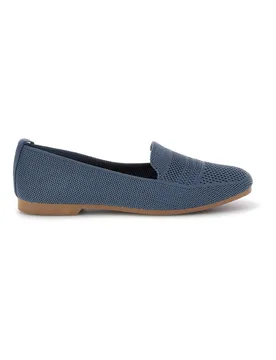 Mocassini blu in tessuto traforato P674 36 - FIRST LADY - FashionsVida