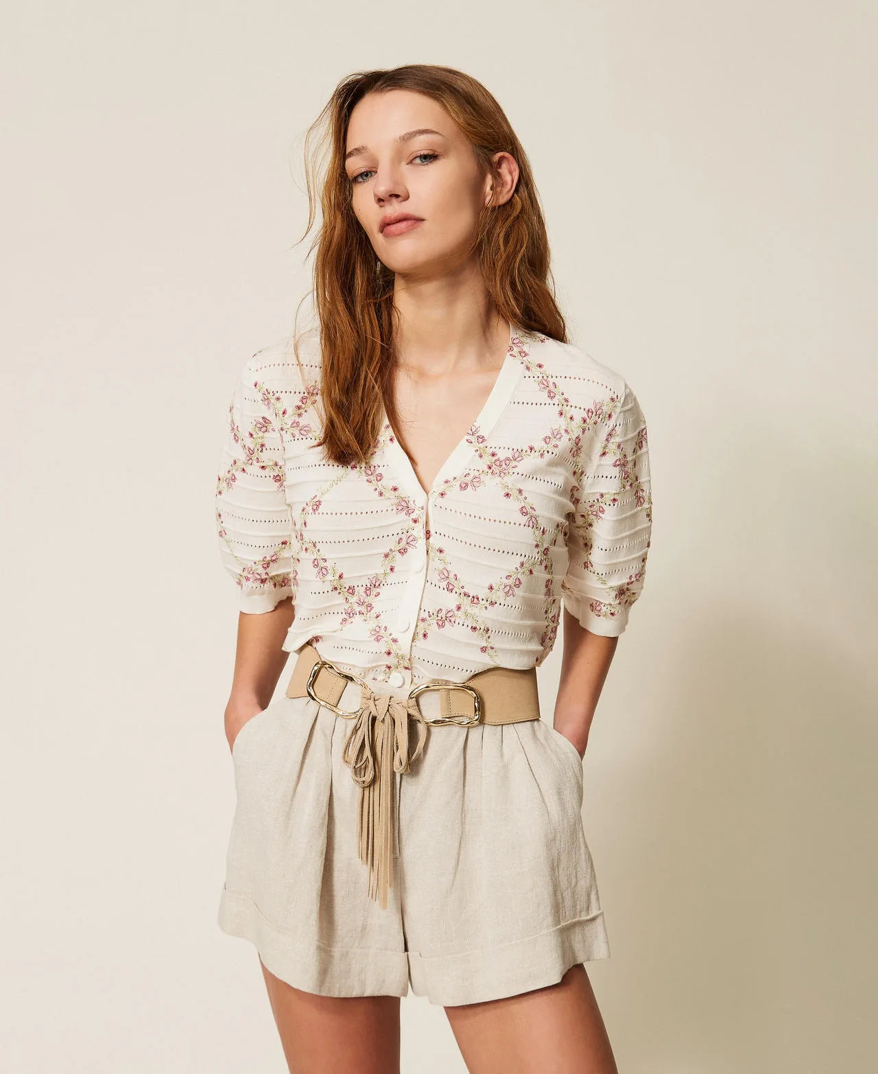 Cardigan avec imprimé cerises - TWINSET - FashionsVida
