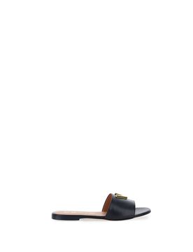 Ciabatte in pelle NERO 38