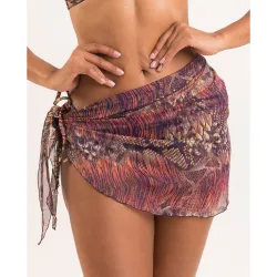 Falda de playa corta estampada