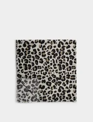 Leopard Print Scarf Natural Mix female