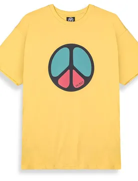 T-shirt à Manches Courtes Peace Within The No Justice Yellow XL ,Femme