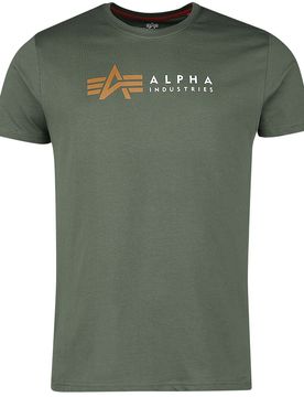 T-Shirt - ALPHA LABEL T - L bis XXL - für Männer - Größe XXL - oliv - Männer - male