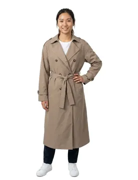 Trench Chloe Long Silver Mink L