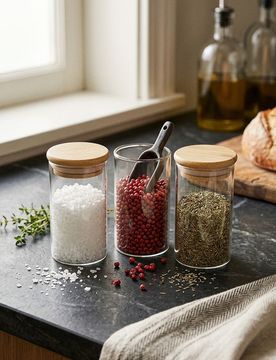 Set contenitori per alimenti con coperchi 3 pack - clear