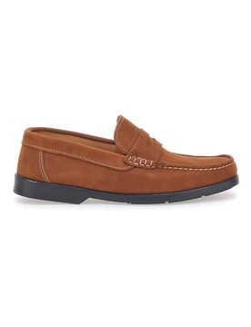 Mocassini Marroni In Vera Pelle Made In Italy 102 45