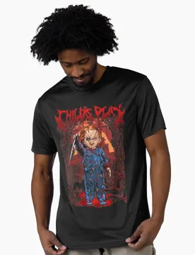 Vintage Child's Play Fan Art Scary film Gift tee for men 100% cotton printed Men's Short Sleeve Graphic T-Shirt All size tops - Aliexpress - FashionsVida