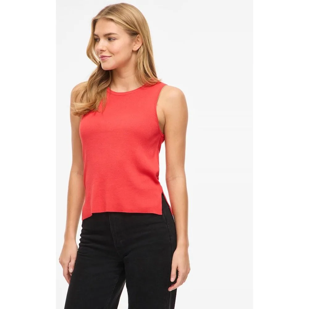 Top de punto de mujer de tirantes con viscosa - Vila - FashionsVida