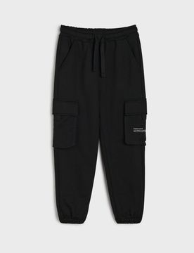 Pantaloni tuta cargo jogger - nero