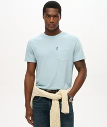 Superdry Men's Classic Essential T-shirt mit Tasche Hellblau - Größe: S