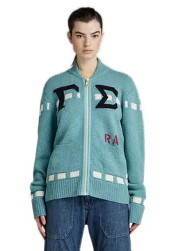 Cardigan Graphic Loose Ocean S