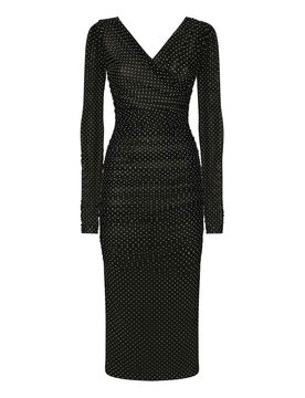 Vestito Scollo V Pois Piccolo