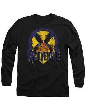 Unisex XMen Retro Wolverine Long Sleeve T-Shirt, Black Size: Small - Black - Size: S - Marvel - FashionsVida