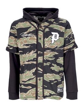 Casacca Cappuccio Uomo Tiger Two-fer Baseball Jersey Camouflage