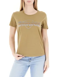 T-shirt con strass CAMMELLO M
