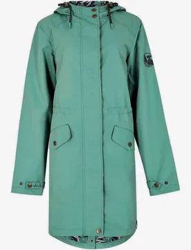 Weird Fish Delara Waterproof Jacket Size 10 - new-arrivals outdoor new-arrivals walkies-collection sale all-sale sale womens women women all-womens wo - Dark Jade - FashionsVida