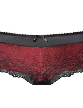 JETTE Panti rojo oscuro / negro