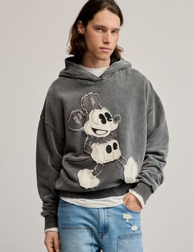 Sudadera capucha mickey disney™, Hombre, Algodon, Negro, S