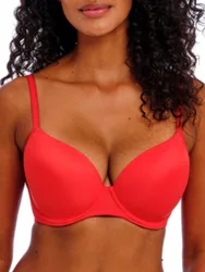 Womens Undetected T-Shirt Bra - Red Polyamide - Size 34gg
