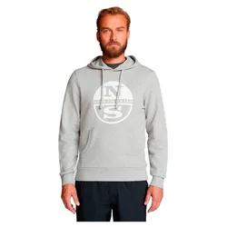 Felpa Con Cappuccio 691003 Graphic Grey Melange XL