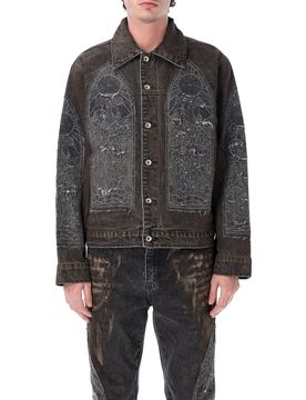 Unisex Distressed Military Coat