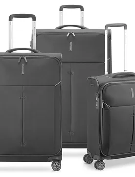 Juego de maletas (grande, mediana y cabina) Ironik 2.0 blandas expandibles hasta 119 L - Roncato - FashionsVida