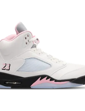 Aj5 Retro Men's Sneakers - White - Size 10 - Leather - White - Size: 10 - Jordan - FashionsVida