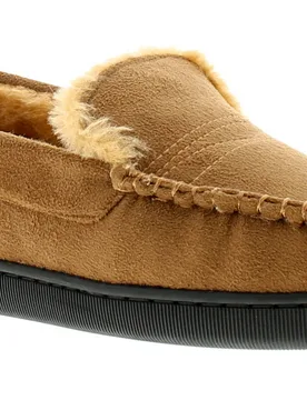 Man Mens Male Microfibre Suedette Tan Brown Comfort Mocassion - Size 6 (Uk Shoe) - Knights - FashionsVida