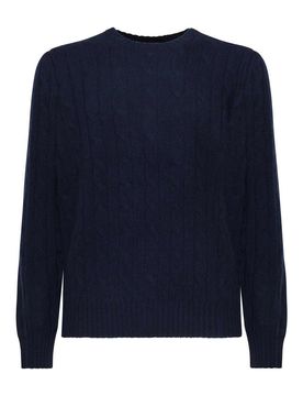 Maglione cashmere a maglia via cavo