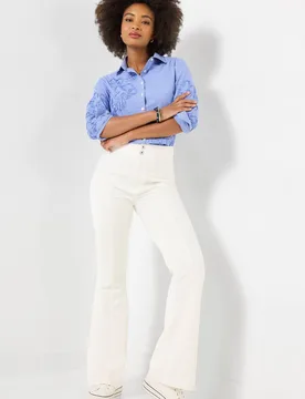 Women's High Waisted Kick Flare Jeans in White Size: 8 - White - Size: 8 - Joe browns - FashionsVida