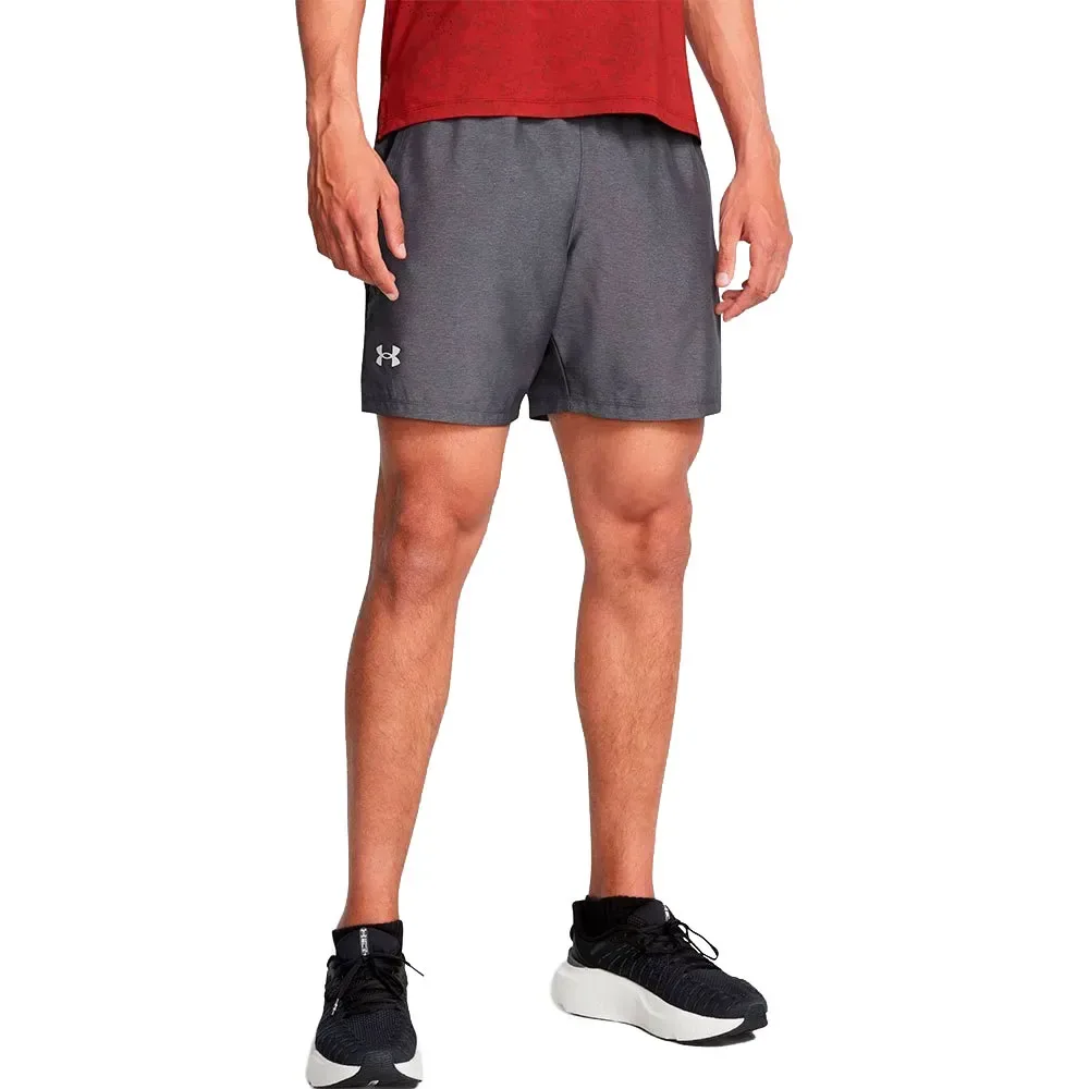 Launch 7inchch Heather Shorts Black / Black / Reflective XL Men - Under armour - FashionsVida