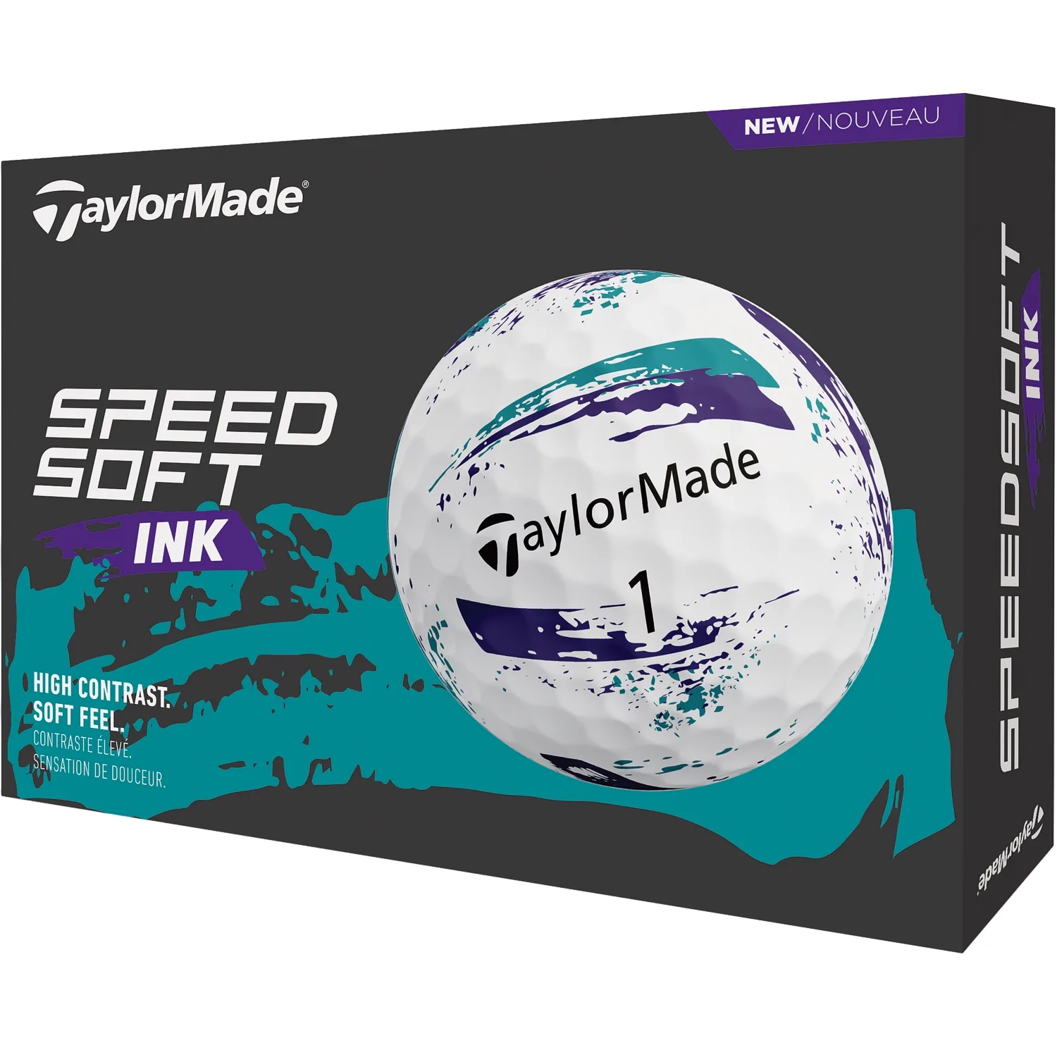 Golfbälle SpeedSoft INK - 12er Pack, lila/petrol - TaylorMade - FashionsVida