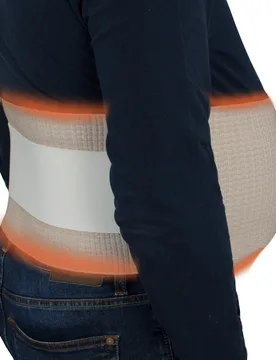 XXL Nierenwärmer mit Stützf, stark eins.beige, stark gerauht - Hydas - FashionsVida