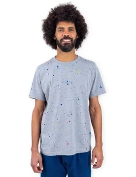 T-Shirt Splash Paint T-Shirt - Grey Eu S;Eu L;Eu Xl Male - Brava Fabrics - FashionsVida