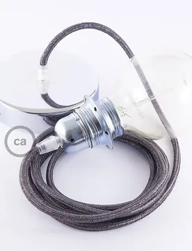 Cables Lampe Suspendue Pendel Pour Abat-jour Rl03 Diy 2 M Glittering Grey / Chrome Plated One Size - Creative - FashionsVida