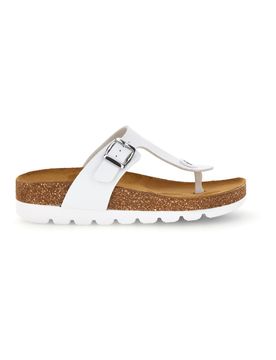 Infradito bianche con sottopiede in vera pelle 335P2177SR 36