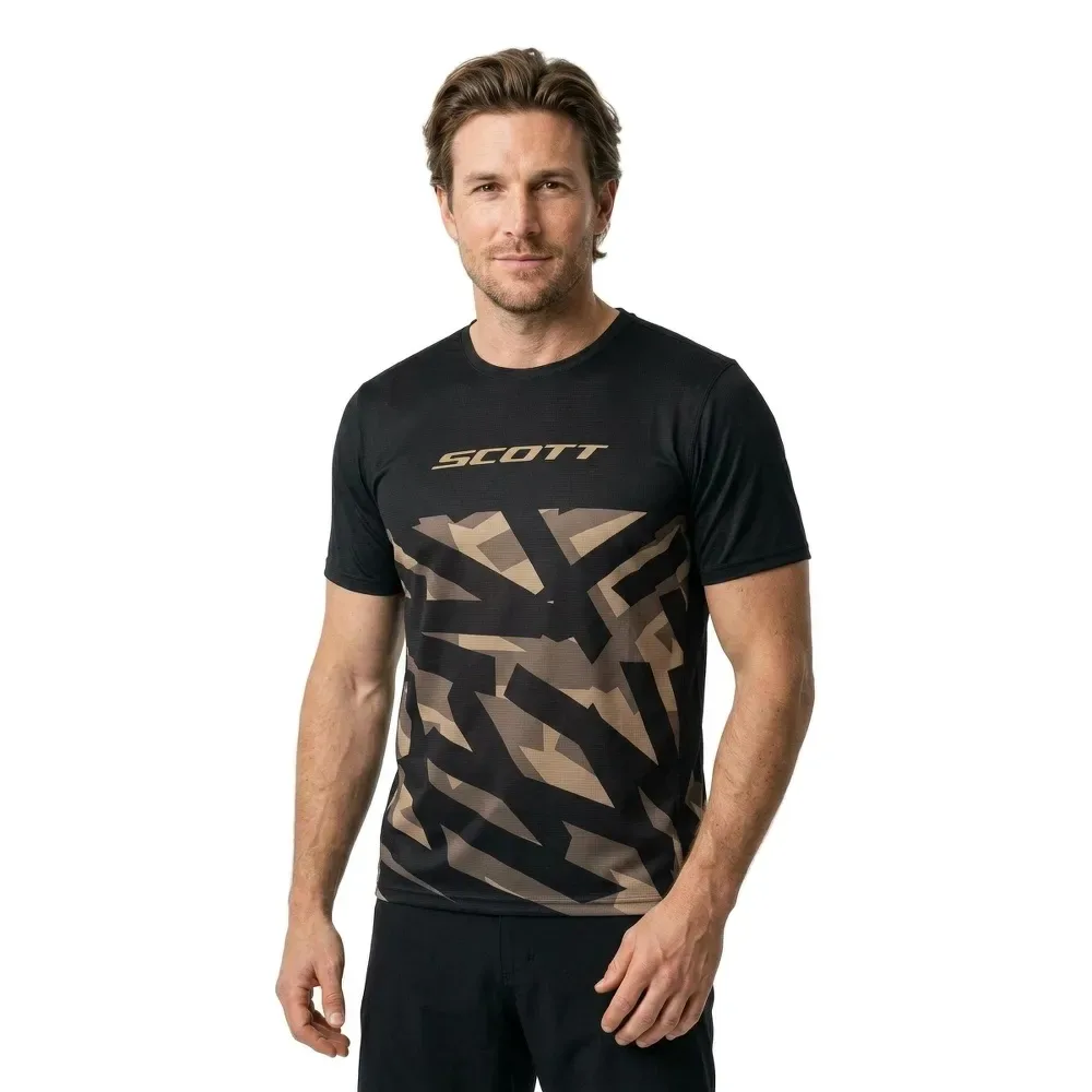 Maglietta A Maniche Corte Vertic Lt Black - Scott - FashionsVida