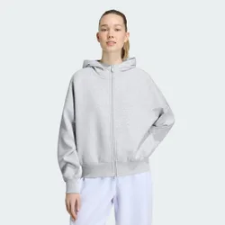 FELPA SOFT LUX CON CAPPUCCIO E ZIP INTEGRALE L Light Grey Heather