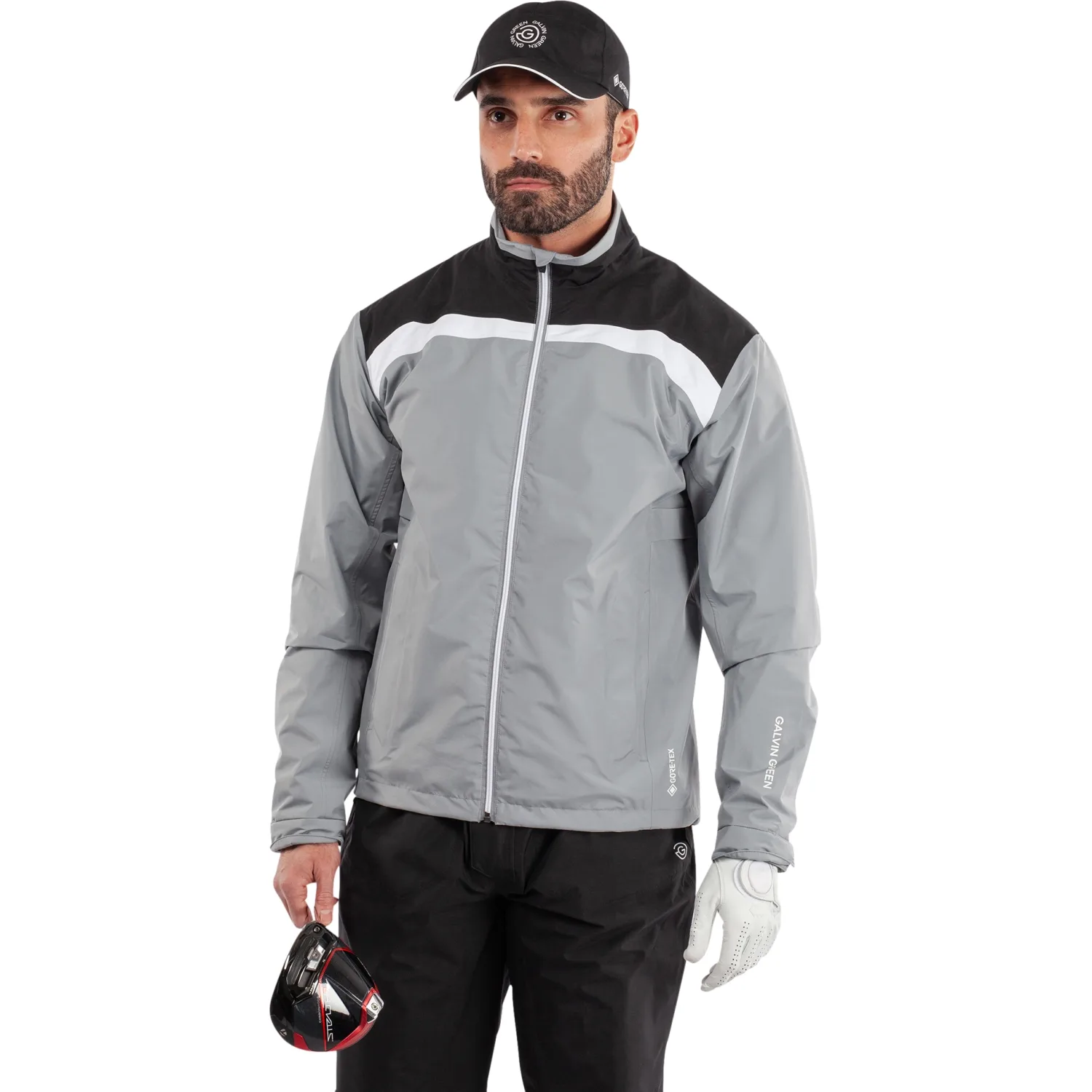 Regenjacke Anton, grau/schwarz m - Galvin Green - FashionsVida