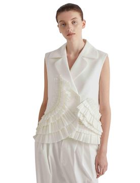 GILET Donna CON BALZE PLISSETTATE