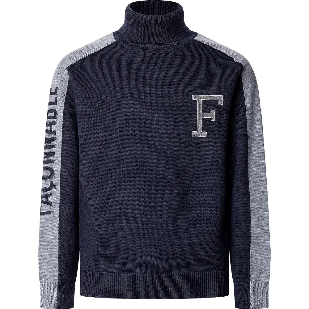 FaÇonnable Maglione Fm7006 Naval Blue 2XL - Façonnable - FashionsVida