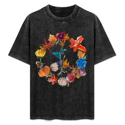 PEACE - HOPE - LOVE T-Shirt Basic Crew Neck Short Sleeve Top