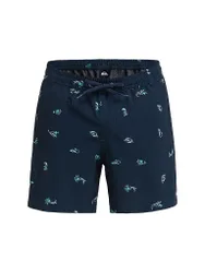 Bañador de hombre elástico con estampado Volley azul oscuro XL