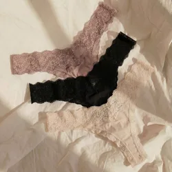 Paquetes de tangas con encaje floral, lencería sexy