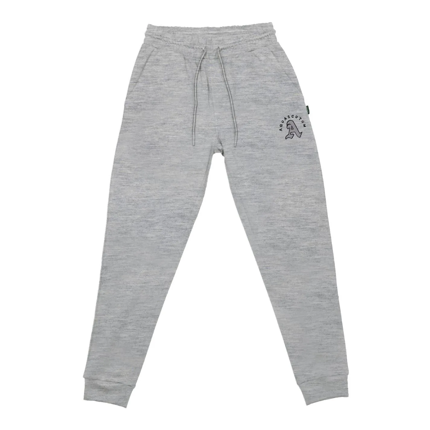 Mens Solid Patterned Slim Tapered Joggers In Grey - Size X-Large - Aquascutum - FashionsVida