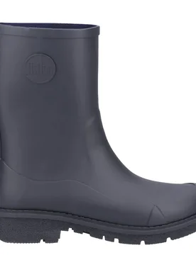Womens/ladies Wonderwelly Short Wellington Boots (Midnight Navy) - Navy/blue - Size Uk 8 - Fitflop - FashionsVida