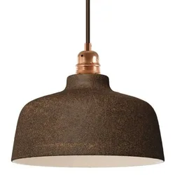 Cables Suspension Luminaire Textile Cup 1.2 M Rust / White One Size