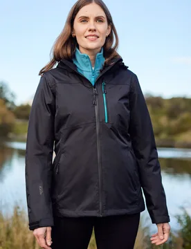 Rainforest II Extreme Womens Waterproof Jacket - Black - Black - Size: 8 - Mountain Warehouse - FashionsVida