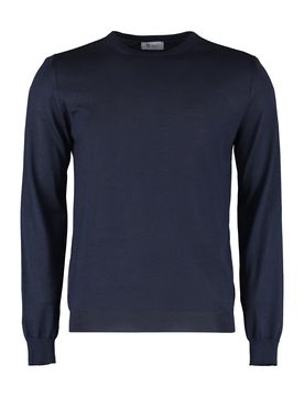 The (alphabet) Ribbed Crew-Neck Cashmere Silk Sweater