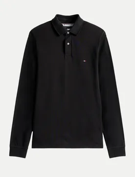 Langarm-Poloshirt Schwarz S - Tommy hilfiger - FashionsVida